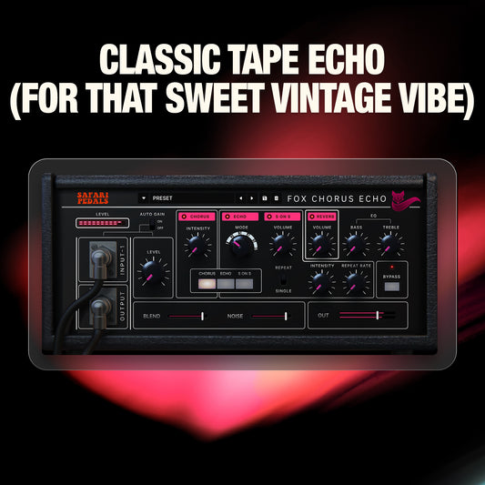 Fox Echo Chorus - Classic tape echo with a vintage vibe