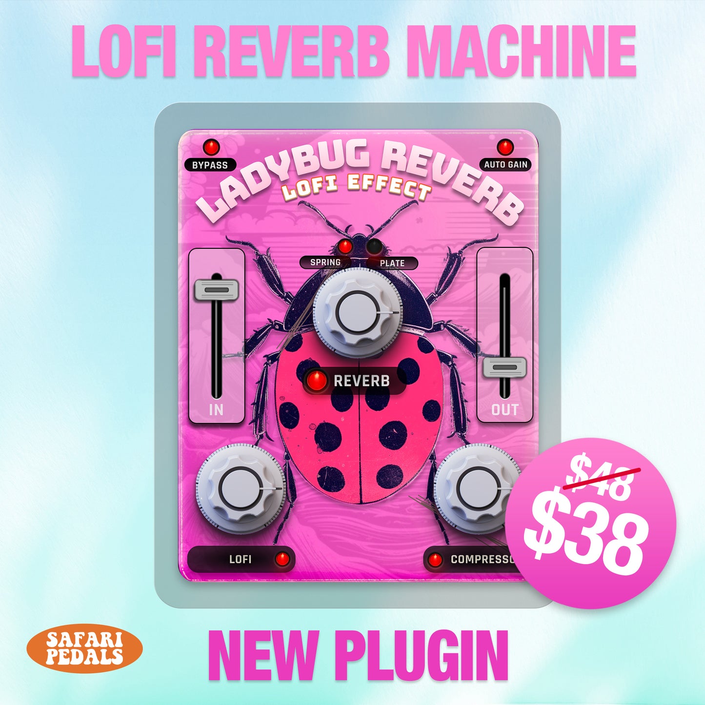 LadyBug Reverb - LoFi Reverb machine