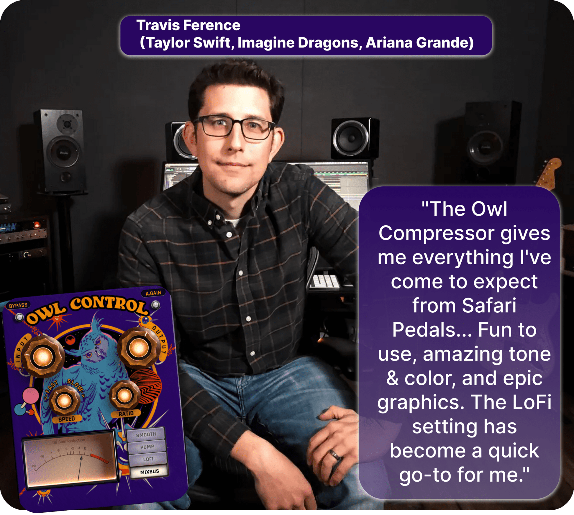 Owl Control - 4 smart compressors in one wild plugin - Safari Pedals